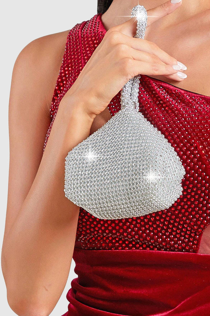 Daily Solid Color Rhinestone Decor Bags