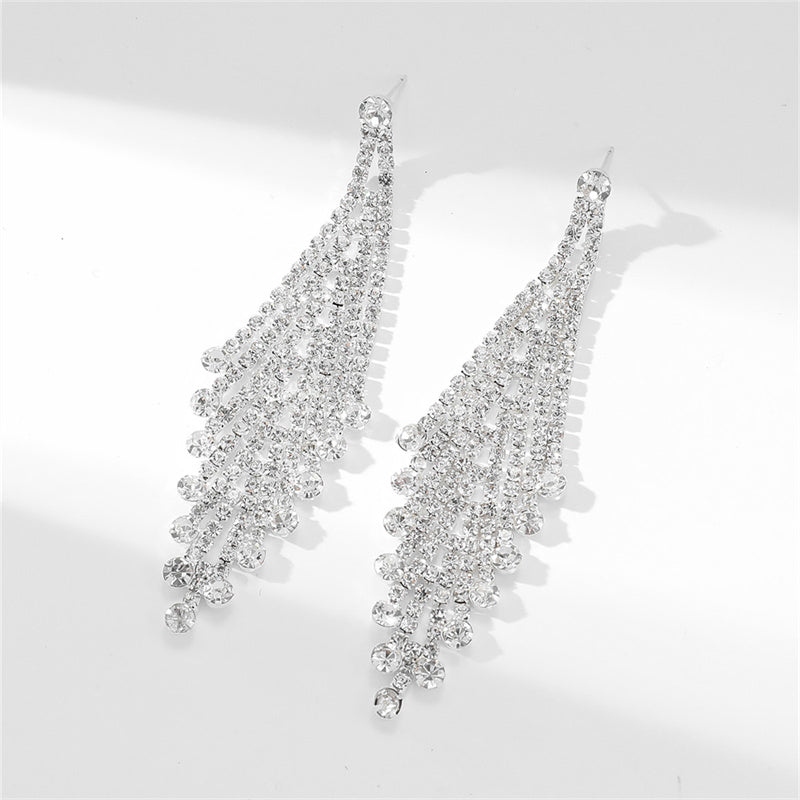 Daily Party Rhinestone Patchwork Earrings