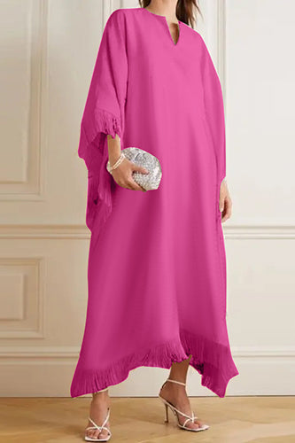 Elegant V-Neck Bat Sleeve Party Maxi Dress