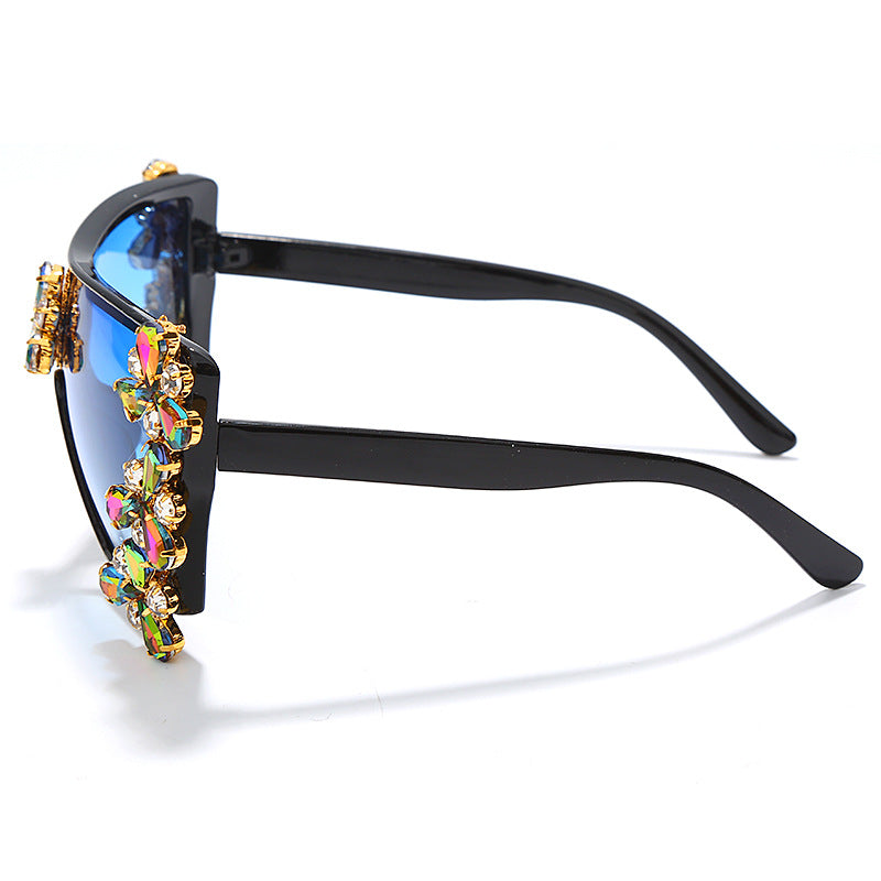 Fashion Casual Patchwork Rhinestone Sunglasses