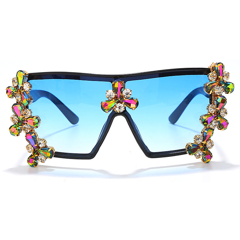 Fashion Casual Patchwork Rhinestone Sunglasses